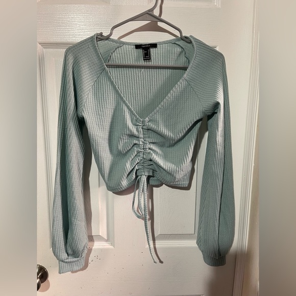 Forever 21 Tops - NWOT Sage Green Size Small long cuff bottoms sleeves
